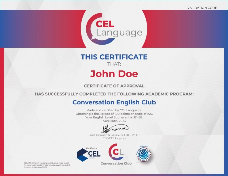 CertificadoCEL-language